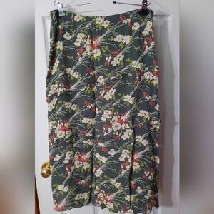 Vintage Floral Print Maxi Skirt